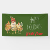 Grappige vakantie kippen  spandoek (Horizontaal)