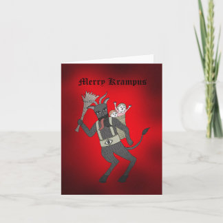 Grappige vakantie krampus vreemde rare kerst kaart