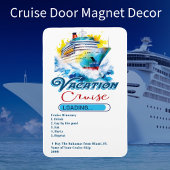 Grappige vakantie laden cruise schip deur magneet