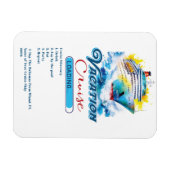 Grappige vakantie laden cruise schip deur magneet (Horizontaal)