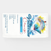 Grappige vakantie laden cruise schip deur spandoek (Horizontaal)