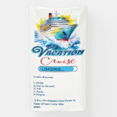 Grappige vakantie laden cruise schip deur spandoek (Verticaal)