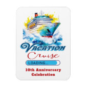 Grappige vakantie laden Jubileum Cruise Magneet (Verticaal)