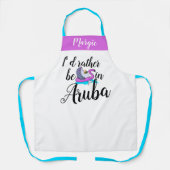 Grappige vakantie liever in Aruba vakantie Schort (Voorkant)