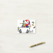 grappige vakantie met cartoon auto post-it® notes (Op bureau)
