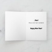 Grappige vakantie: nieuwe jaren kaart (Binnen)