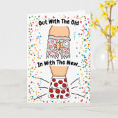 Grappige vakantie: nieuwe jaren kaart (Gele Bloem)