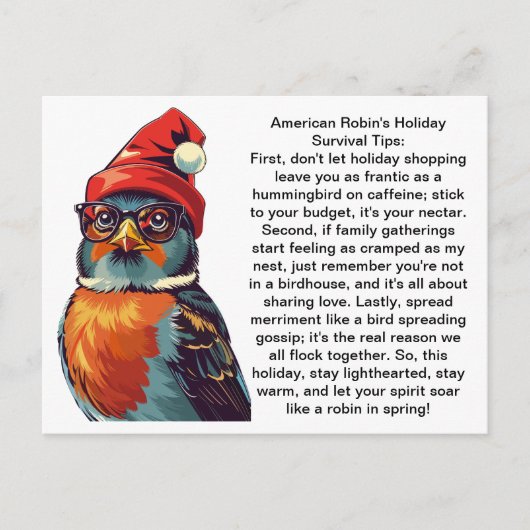 Grappige vakantie overlevingstips van een Amerikaa Briefkaart (Voorkant)