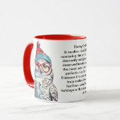 Grappige vakantie overlevingstips van een besneeuw mok (Voorkant links)