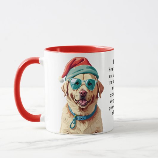 Grappige vakantie overlevingstips van een labrador mok (Links)