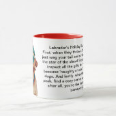 Grappige vakantie overlevingstips van een labrador mok (Midden)