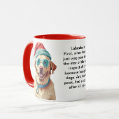 Grappige vakantie overlevingstips van een labrador mok (Voorkant links)