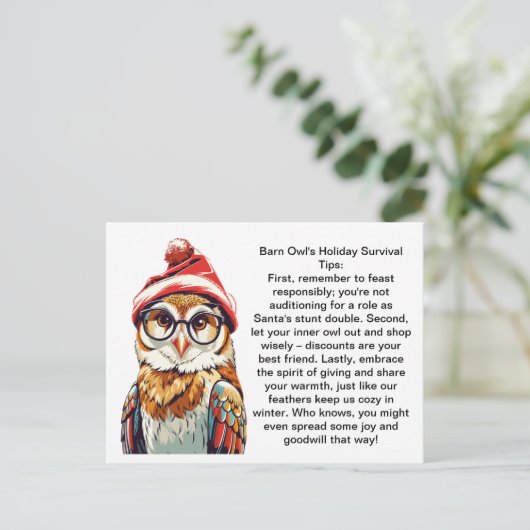 Grappige vakantie overlevingstips van een schuur u briefkaart (Staand voorkant)