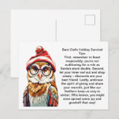 Grappige vakantie overlevingstips van een schuur u briefkaart (Voorkant / Achterkant)