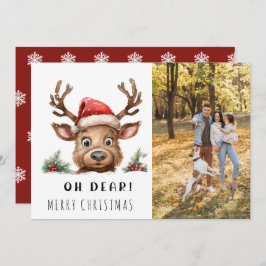 GRAPPIGE Vakantie Rendier Kerstmis Fotokaart