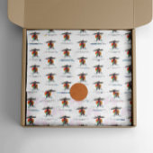 Grappige vakantie schapen met verlichting geperson inpakpapier vel