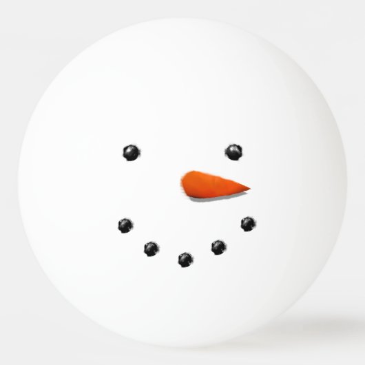 Grappige vakantie sneeuwman pingpongbal (Voorkant)