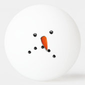 Grappige vakantie sneeuwman pingpongbal (Achterkant)