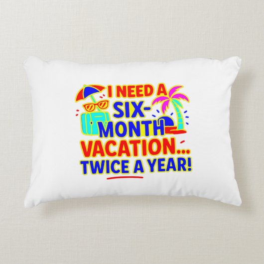 Grappige vakantie van zes maanden accent kussen (Voorkant)