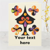 Grappige vakantie verjaardag kaart (Gele Bloem)