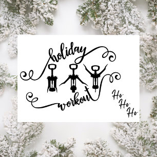 Grappige vakantie workout kerst Kaart