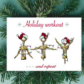 Grappige vakantie workout kerst Kaart