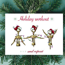 Grappige vakantie workout kerst Kaart