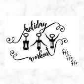 Grappige vakantie workout kerst Kaart