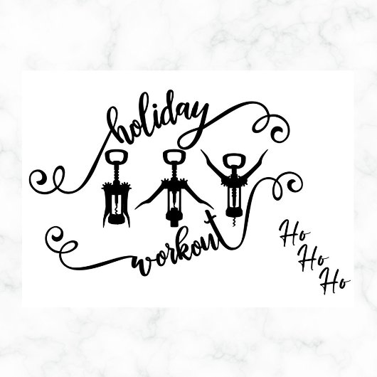 Grappige vakantie workout kerst Kaart