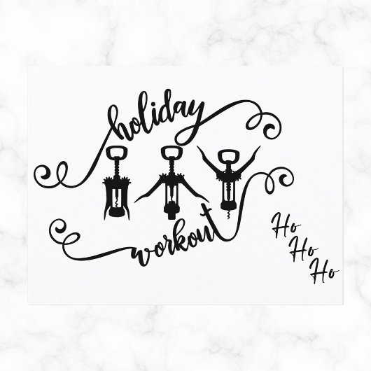 Grappige vakantie workout kerst Kaart