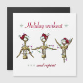 Grappige vakantie workout kerst Kaart (Voorkant / Achterkant)