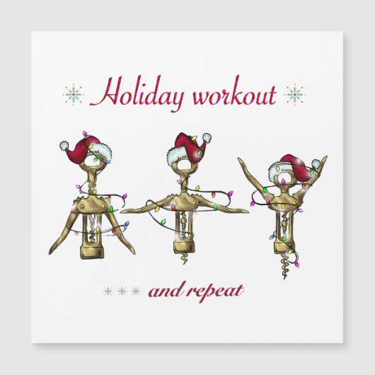 Grappige vakantie workout kerst Kaart (Voorkant)