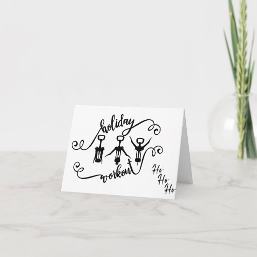 Grappige vakantie workout kerst Kaart (Voorkant)