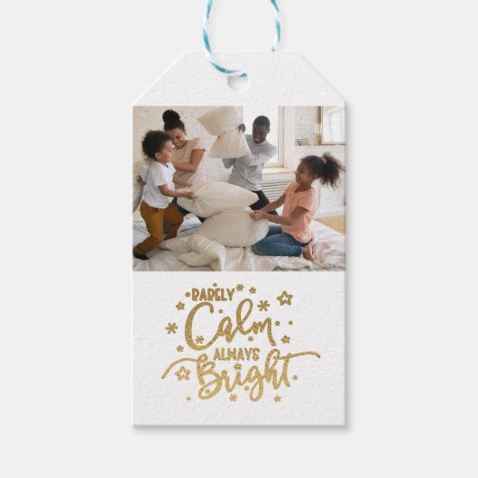 Grappige vakantiefoto zelden rustig cadeaulabel (Voorkant)