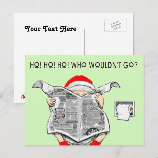 grappige vakantiekaart feestdagenkaart (Voorkant / Achterkant)