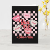Grappige Valentijn Bibliothecaris Liefde Hart Kaart (Gele Bloem)