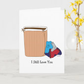 Grappige Valentijn Boyfriend Echtgenoot Vuil Wasgo Kaart (Gele Bloem)