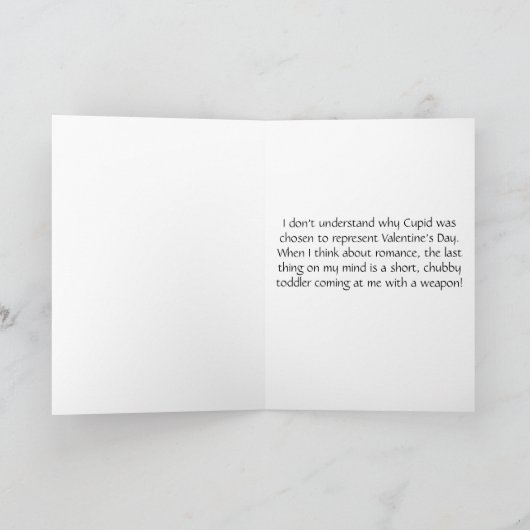 Grappige Valentijn - Cupido, Feestdagen Kaart (Binnen)