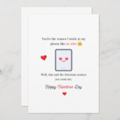 Grappige Valentijn die lacht als een idiote Kaart (Voorkant / Achterkant)