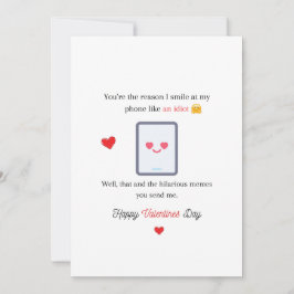 Grappige Valentijn die lacht als een idiote Kaart