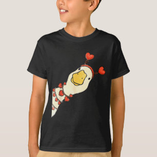 Grappige Valentijn Dwaze Ganzen Eend Hart Liefde M T-shirt