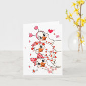 Grappige Valentijn Gans Nk Coquette Valentijns Mei Kaart (Gele Bloem)