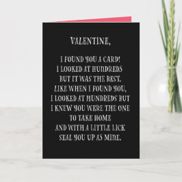 Grappige Valentijn gedicht Kaart