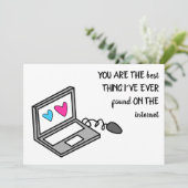 Grappige Valentijn Harten Computer Aankondiging (Staand voorkant)