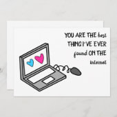 Grappige Valentijn Harten Computer Aankondiging (Voorkant / Achterkant)