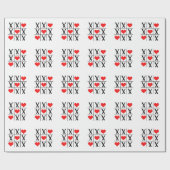 Grappige Valentijn Harten Koppels Matching Lovers Cadeaupapier (Vlak)