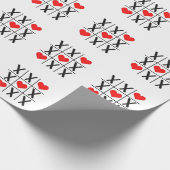 Grappige Valentijn Harten Koppels Matching Lovers Cadeaupapier (Hoek)