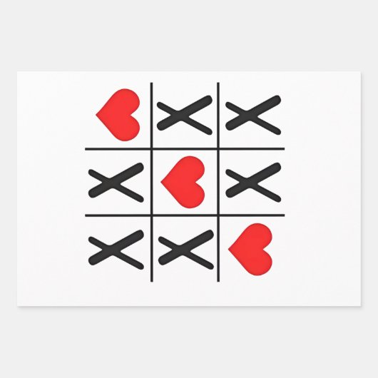 Grappige Valentijn Harten Koppels Matching Lovers Inpakpapier Vel (Voorkant)