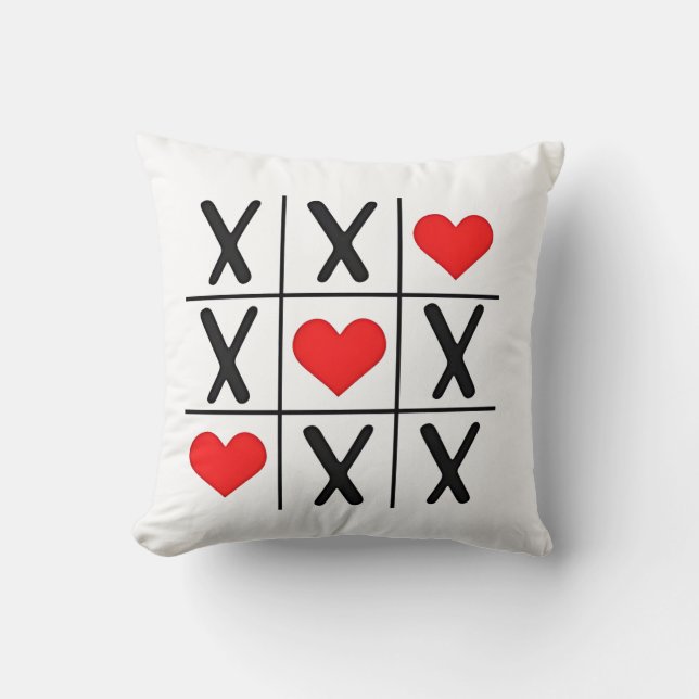 Grappige Valentijn Harten Koppels Matching Lovers Kussen (Voorkant)