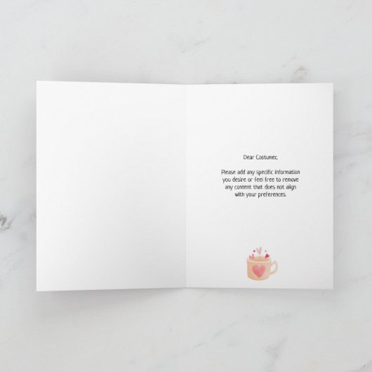 Grappige Valentijn Ik hou meer van je dan koffie g Kaart (Binnen)